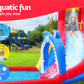 Happy Hop Water Park Inflatable Water Slide Jumping Castle Splash Toy Outdoor
