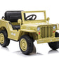 12V Military Jeep Electric Ride On Car For Kids - Green